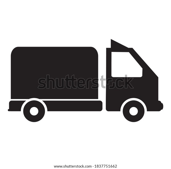 Truck Icon Simple Black White Design Stock Vector (Royalty Free ...