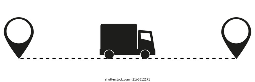 Truck icon. Simple fast delivery truck. Illustration isolated on white background. eps10