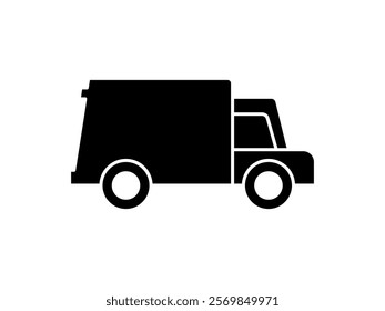 truck icon, simple flat style, illustration, logo sign symbol pictogram template, for ui or ux isolated on white for mobile app, editable	