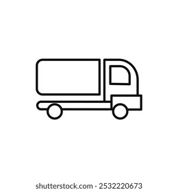 Truck icon. simple thin line icon.
