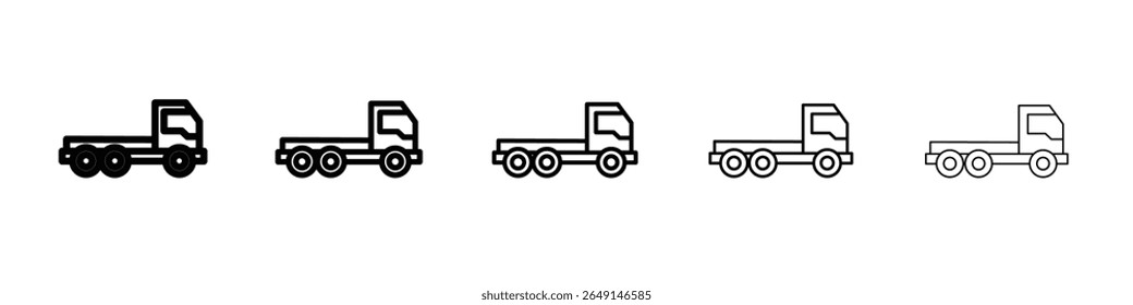 truck icon simple vector outline logo