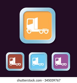 Truck icon in the square
