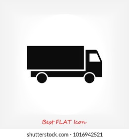 Truck icon, stock vector illustration flat design style