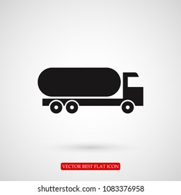 Truck icon, stock vector illustration flat design style