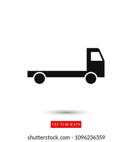 Truck icon, stock vector illustration flat design style