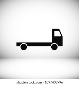 Truck icon, stock vector illustration flat design style