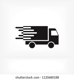 Truck icon, stock vector illustration flat design style