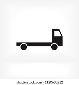 Truck icon, stock vector illustration flat design style