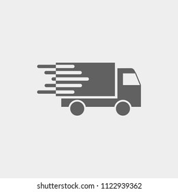 Truck icon, stock vector illustration flat design style