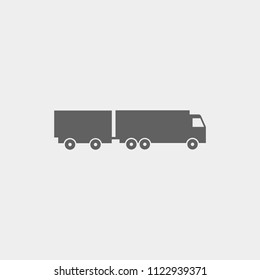 Truck icon, stock vector illustration flat design style
