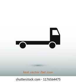 Truck icon, stock vector illustration flat design style
