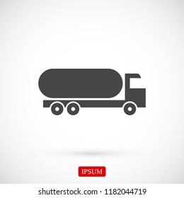 Truck icon, stock vector illustration flat design style