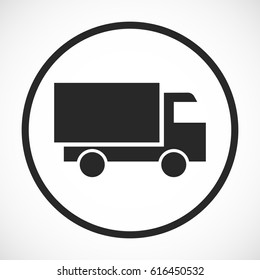 Truck icon, stock vector illustration flat design style