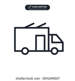 Truck icon symbol template for graphic and web design collection logo vector illustration
