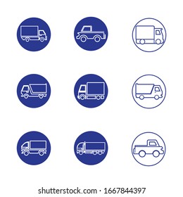 truck icon and symbol template  vector