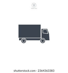 Truck icon symbol vector illustration isolated on white background