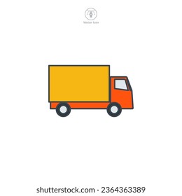 Truck icon symbol vector illustration isolated on white background