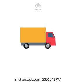 Truck icon symbol vector illustration isolated on white background