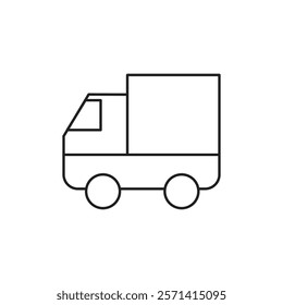 Truck icon Thin line vector