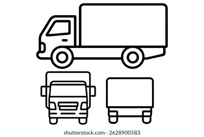 Truck icon in three projections on a white background vector
Vector icon cars
