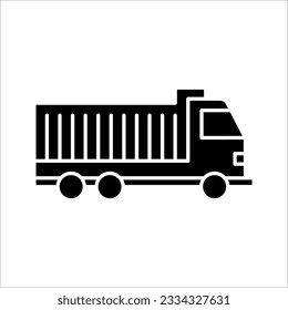 Truck icon. Truck tractor. Vector simple flat graphic illustration on white background