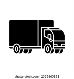 Truck icon. Truck tractor. Vector simple flat graphic illustration on white background