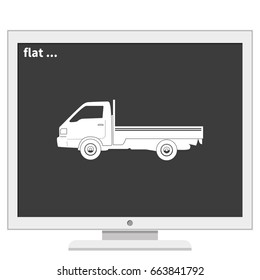 Truck icon. Transport illustration.