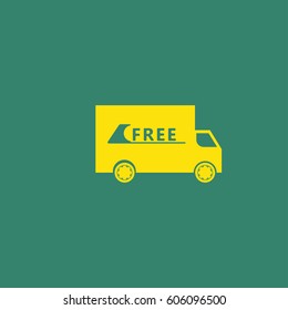 Truck Icon in trendy flat style