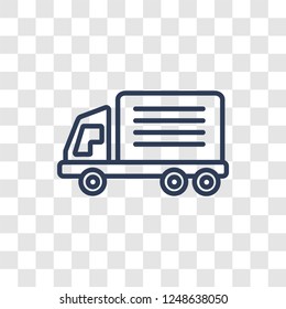Truck icon. Trendy linear Truck logo concept on transparent background from Transportation collection