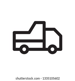 Truck icon in trendy outline style design. Vector graphic illustration. Editable vector stroke. EPS 10.