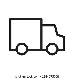 Truck icon. Using for express services. Simple flat design. Isolate on white background.