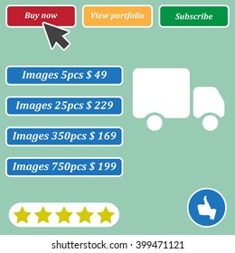 Truck Icon Vector. 