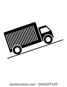 truck icon, vector best flat icon.