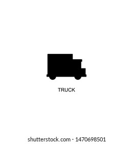 truck icon vector black design