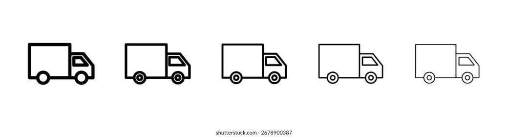 Colección de Vector de icono de camión. EPS 10