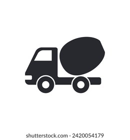 Truck icon vector. Construction illustration sign. Shipping symbol or logo.