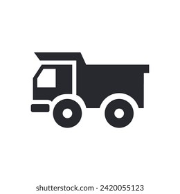 Truck icon vector. Construction illustration sign. Shipping symbol or logo.