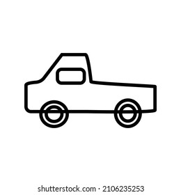 Truck icon. Vector data of a car.