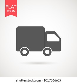 Truck icon vector. Delivery van, service concept, Minimalistic sign. Trendy Flat style for graphic design, Web site, UI.