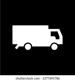 Truck icon vector - Delivery van sign