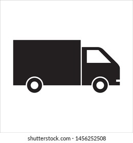 Truck icon vector. Delivery van, service concept, Minimalistic sign isolated on white background. Trendy Flat style for graphic design, Web site, UI. EPS10 - Vector