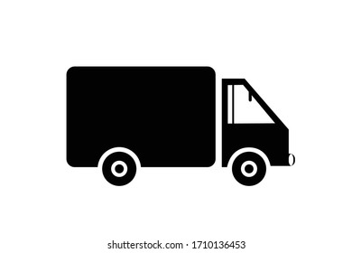 Truck icon vector. Delivery van, service concept, Minimalistic sign isolated on white background. Trendy Flat style for graphic design, Web site, UI. EPS10