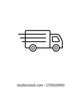 LKW-Symbol Vektordesign. Lieferdienstsymbol