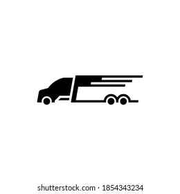 Truck icon vector design illustration. logistics or delivery service logo.