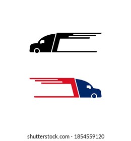 Truck icon vector design illustration. logistics or delivery service logo.