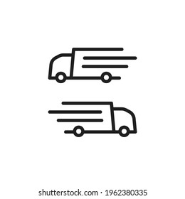Truck icon vector design illustration. delivery service logo.