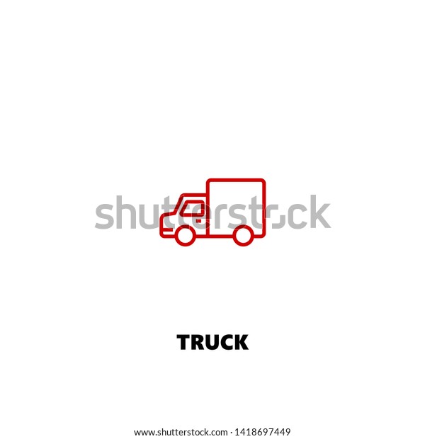 truck\
icon. truck vector design. sign design. red\
color