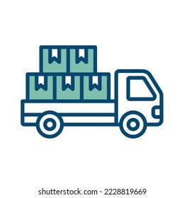 LKW-Symbol, Vektordesign-Vorlage auf weißem Hintergrund