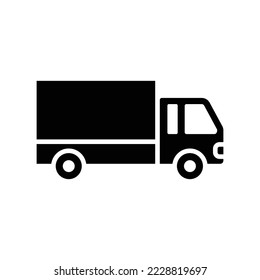 plantilla de diseño de vector de icono de camión en fondo blanco