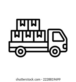plantilla de diseño de vector de icono de camión en fondo blanco